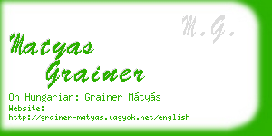 matyas grainer business card
