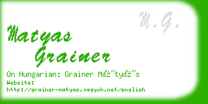 matyas grainer business card